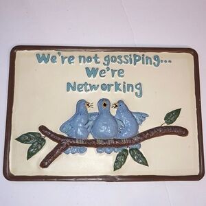 Charming Blue Bird Wall Plaque